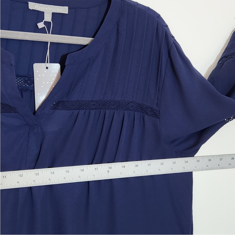 Daniel Rainn Navy Boho Blouse Size XXL NWT - Picture 7 of 9